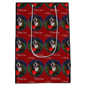 Greater Swiss Mtn Dog Weihnachtsgeschenktasche Mittlere Geschenktüte (Rückseite)