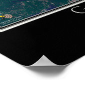 Greater Victoria British Columbia Satellite Poster (Ecke)