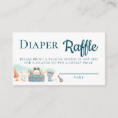 Greatest Adventure Teal Diaper Raffle Baby Shower Begleitkarte (Vorderseite)