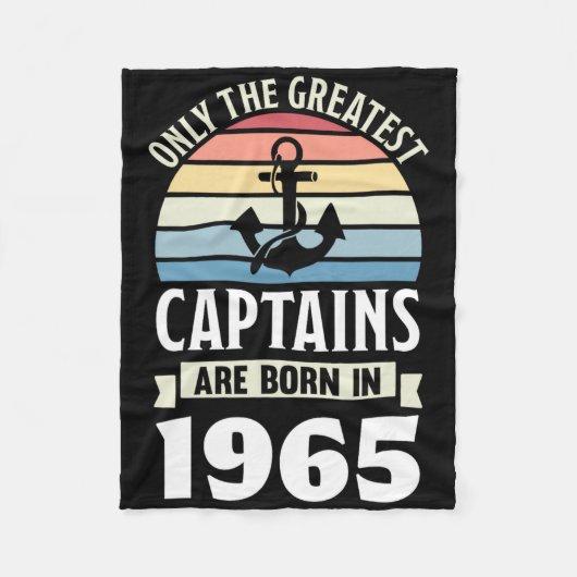 Greatest Captains Born In 1965 60th Birthday Boati Fleecedecke (Vorderseite)