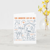 Greatest Gift Of All Christmas Birth Of Jesus Reli Karte (Gelbe Blume)