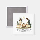 Greatest Gift Of All Nativity Scene Christian Chri Magnet (Vorderseite/Rückseite)