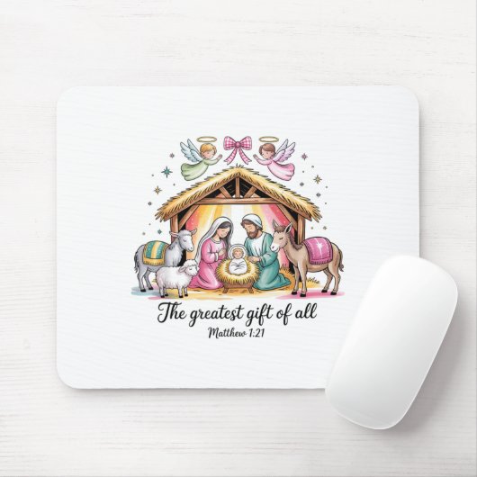Greatest Of All Nativity Design Festive Apparel Mousepad (Mit Mouse)