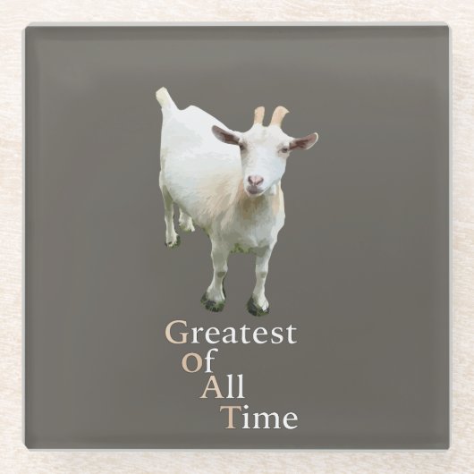 Greatest of all time Goat Glasuntersetzer (Vorderseite)