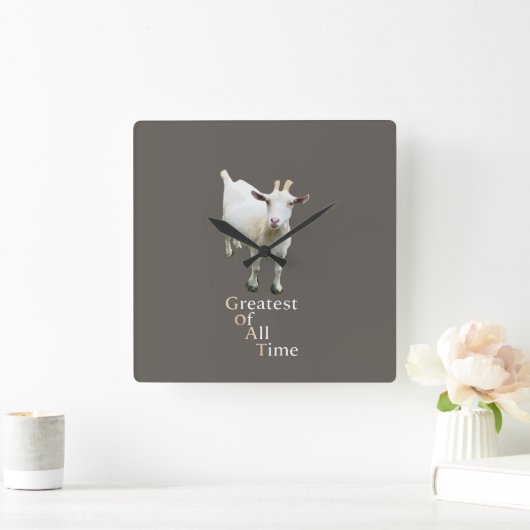 Greatest of all time Goat Quadratische Wanduhr (Zuhause)