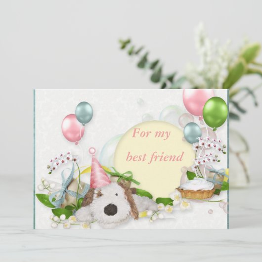 Greatings card zum Hundefeuer (Stehend Vorderseite)