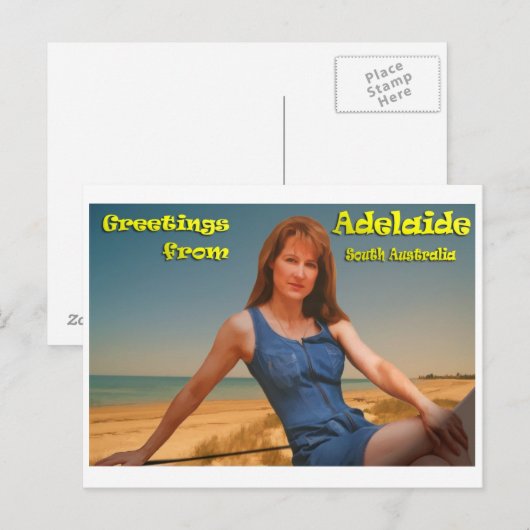 Greatings from Adelaide Postkarte (Vorne/Hinten)