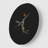 Greatness Basketball Typography Große Wanduhr (Winkel)