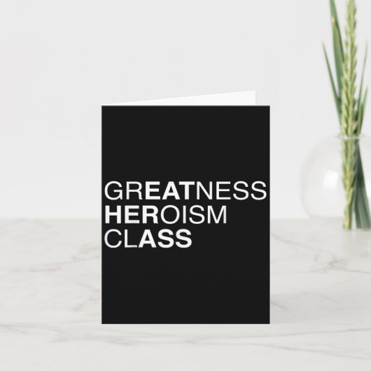 Greatness Heroism Cl Eat Her As$ Funny Pun Sarcasm Karte (Vorderseite)