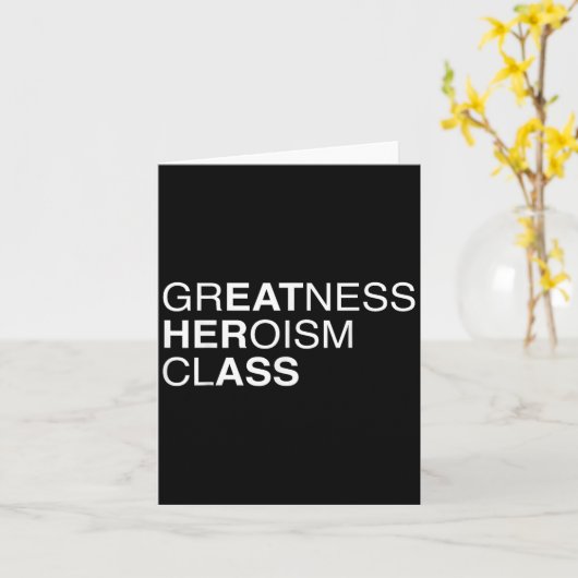 Greatness Heroism Cl Eat Her As$ Funny Pun Sarcasm Karte (Gelbe Blume)