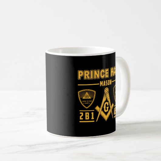 Greats Masonic Prince Hall Masons 2B1 Frag1 Vater' Kaffeetasse (VorderseiteRechts)