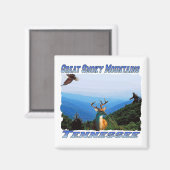 GreatSmokeyBergeTennessee Magnet oder Untersetzer (Vorderseite/Rückseite)