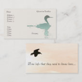 Grebe-/Natur-Visitenkarte Visitenkarte (Vorne/Hinten)