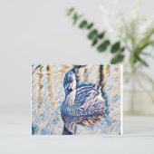 Grebe Postkarte (Stehend Vorderseite)