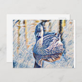 Grebe Postkarte (Vorne/Hinten)