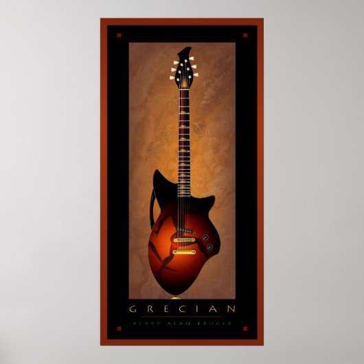Grecian Art Gitarre Poster KAKruger (Vorne)
