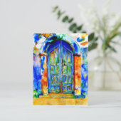 Grecian Door. Postkarte (Stehend Vorderseite)