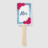 Grecian Elegance und Rosa Hochzeitsspiel Fächer (Rückseite)