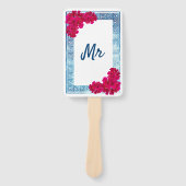 Grecian Elegance und Rosa Hochzeitsspiel Fächer (Vorderseite)