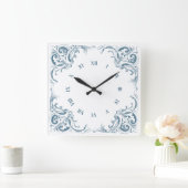 Grecian Mediterranean Decorative Quadratische Wanduhr (Zuhause)