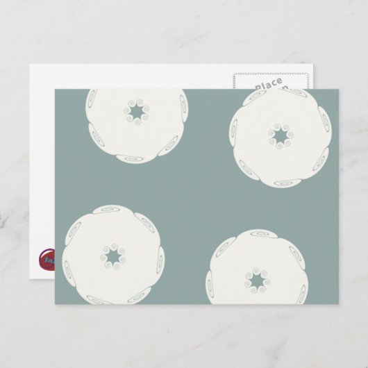 Grecian Spiral Circle Waves Postkarte (Vorne/Hinten)