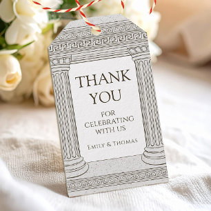 Grecian Tempel mit eleganten Steinsäulen toga Geschenkanhänger