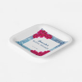 Grecian Wasserfarbe + Rosa Brautparty Pappteller (Gewinkelt)