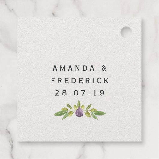 Grecian Wedding Geschenkanhänger (Rückseite)