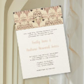 Grecian wedding Rosa Hummingbird Art Deco Wedding Einladung