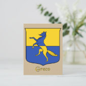 Greco Family Heraldic Shield Postkarte (Stehend Vorderseite)