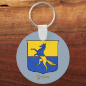 Greco Italienischer Nachname Historischer Schild Schlüsselanhänger (Vorderseite)