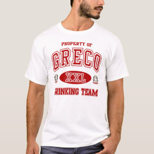 Greco italienisches trinkendes Teamt-shirt T-Shirt
