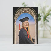 Greco-Roman Arch Graduation Party invite Enclosure (Stehend Vorderseite)