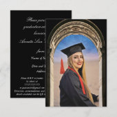 Greco-Roman Arch Graduation Party invite Enclosure (Vorne/Hinten)