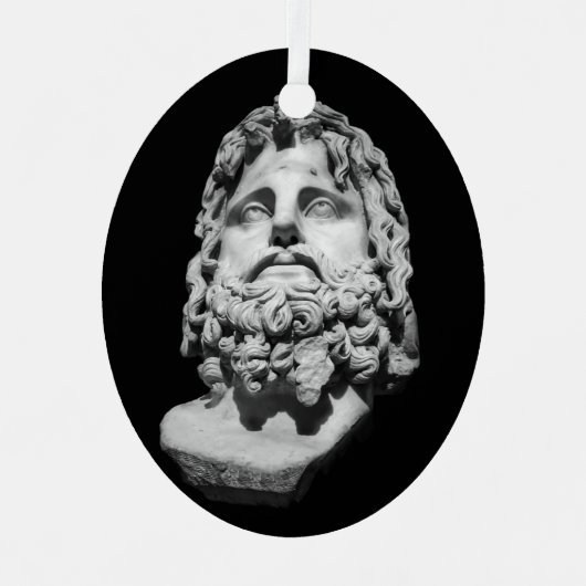 Greco Roman Bust Ornament Aus Metall (Vorderseite)