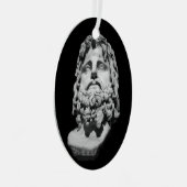 Greco Roman Bust Ornament Aus Metall (Vorderseite Rechts)