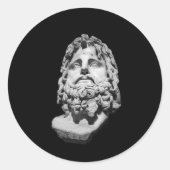 Greco Roman Bust Runder Aufkleber (Vorderseite)