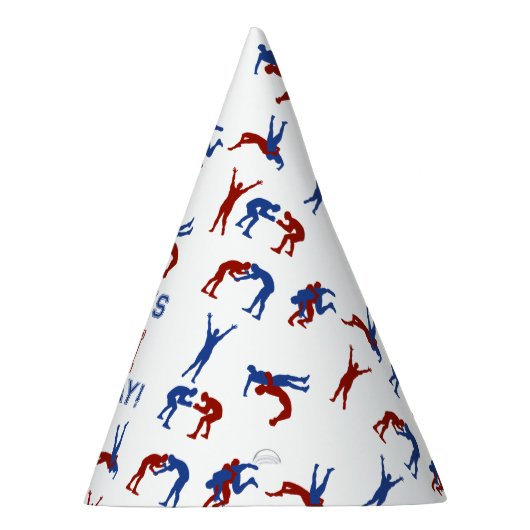 Greco Roman Freestyle Wrestling Birthday Party Partyhütchen (Rechts)