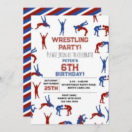 Greco Roman Freestyle Wrestling Kindergeburtstag Einladung
