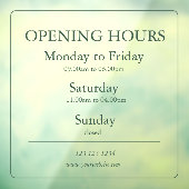 Gree Geschäftseröffnungszeiten Schild | Fensterauf (Blatt 3)