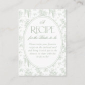 Gree Toile Vintages Brautparty Rezept Begleitkarte (Vorderseite)