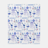 Greece Blue and White Fleecedecke (Vorderseite)