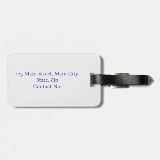 Greece Blue and White Gepäckanhänger (Rückseite horizontal)