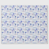 Greece Blue and White Geschenkpapier (Flach)