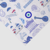 Greece Blue and White Seidenpapier (Detail)