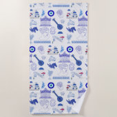 Greece Blue and White Strandtuch (Vorderseite)