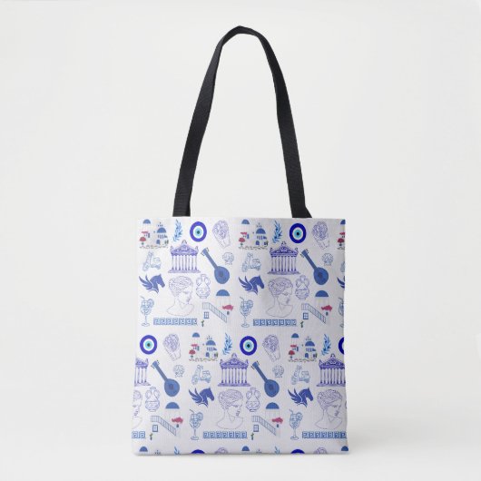 Greece Blue and White Tasche (Vorderseite)