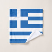 Greece Flag Badhandtuch Set (Waschlappen)