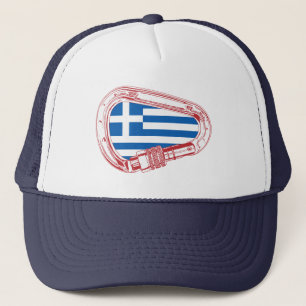 Greece Flag Climbing Carabiner Truckerkappe