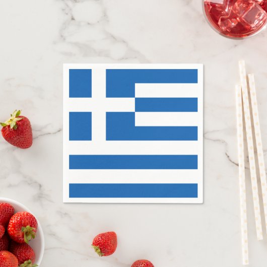 Greece flag Paper Napkin Serviette (Beispiel)